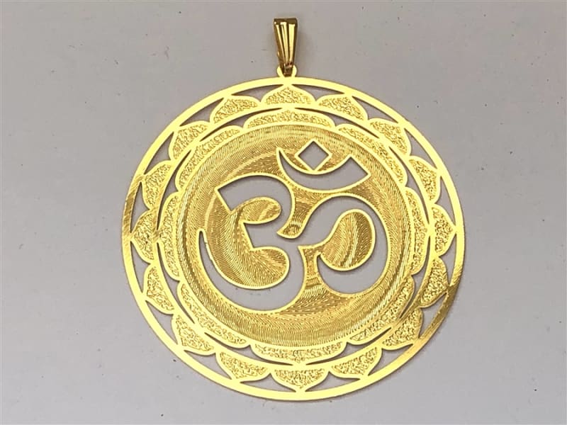 OM 2" Pendant 18k Gold plated