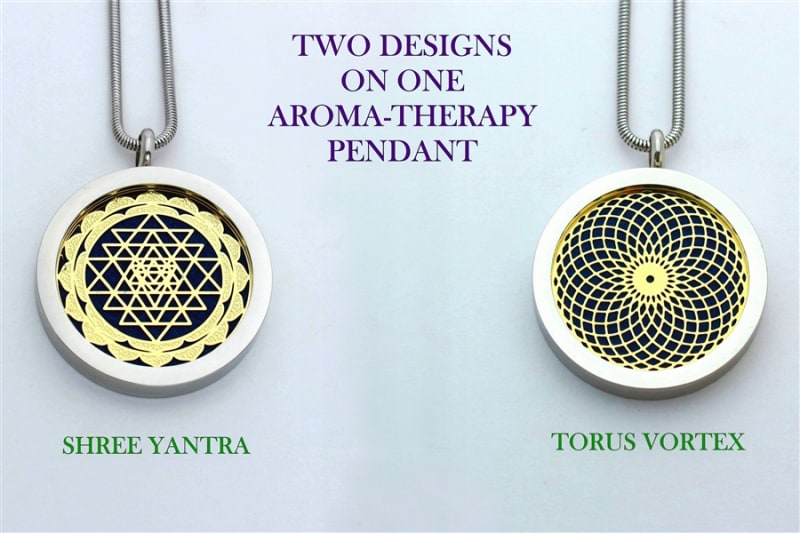 Shree Yantra/ Torus Vortex Aroma Therapy Pendant