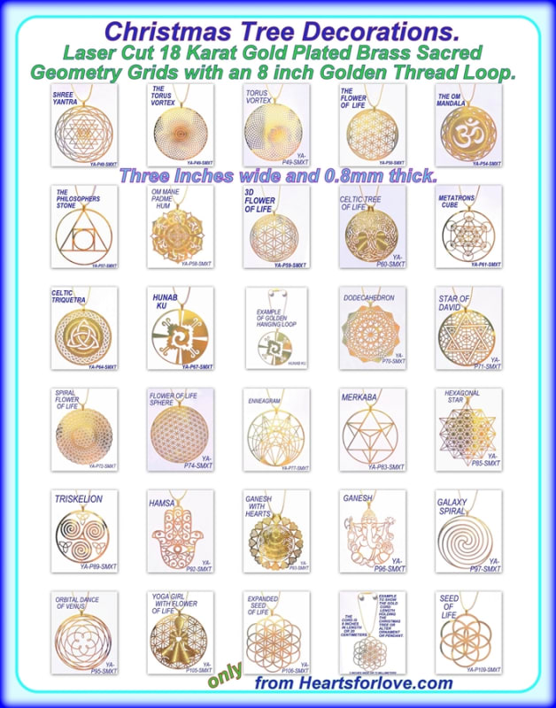SACRED GEOMETRY CHRISTMAS TREE DECORATIONS