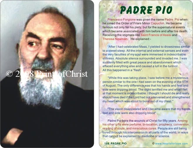WA-188 Padre Pio - Wallet Altar