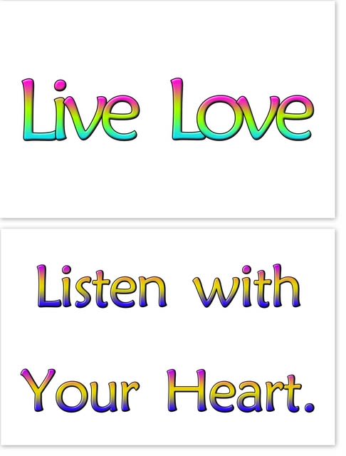 WA-233 Live Love - Listen with Your Heart - Wallet Altar