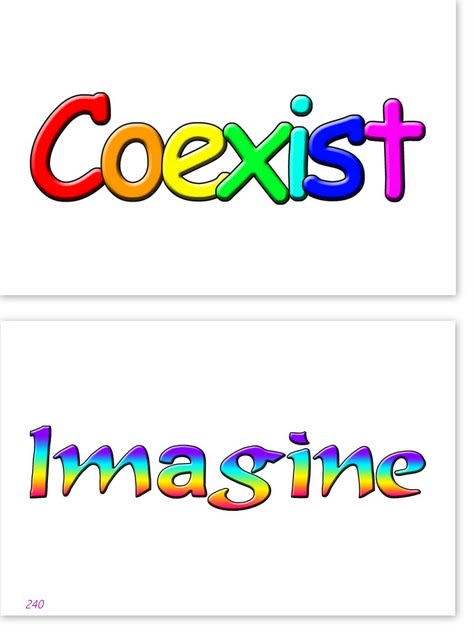 WA-240 Imagine - Coexist - Wallet Altar