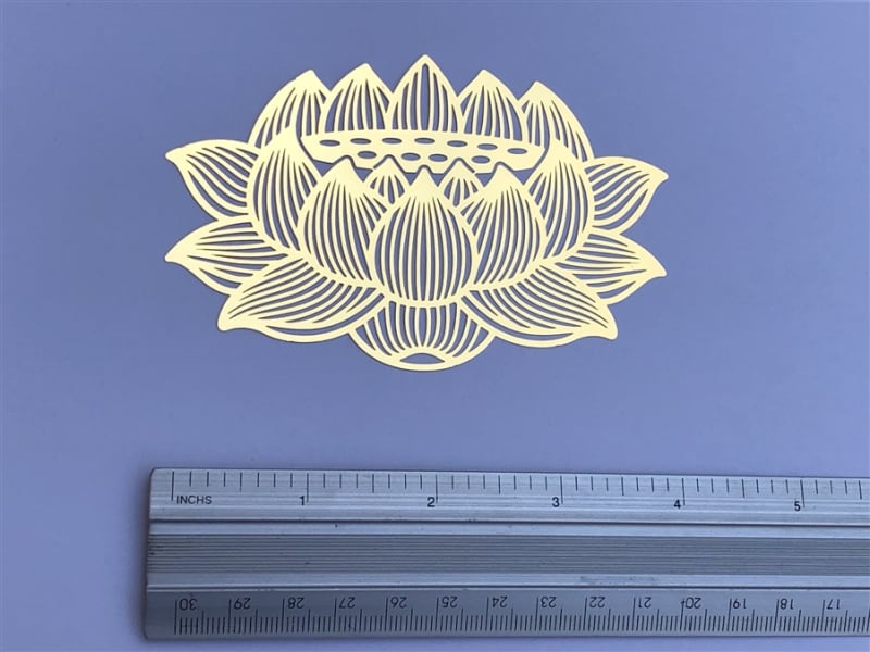 YA-107 18k Gold Plated 4" Oval Lotus Detail YA-107 18k Gold Plated 4" Oval Lotus Detail