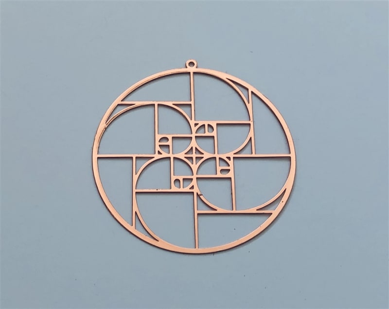 YA-231-COP Quadruple Golden Ratio 2" Grid copper plated