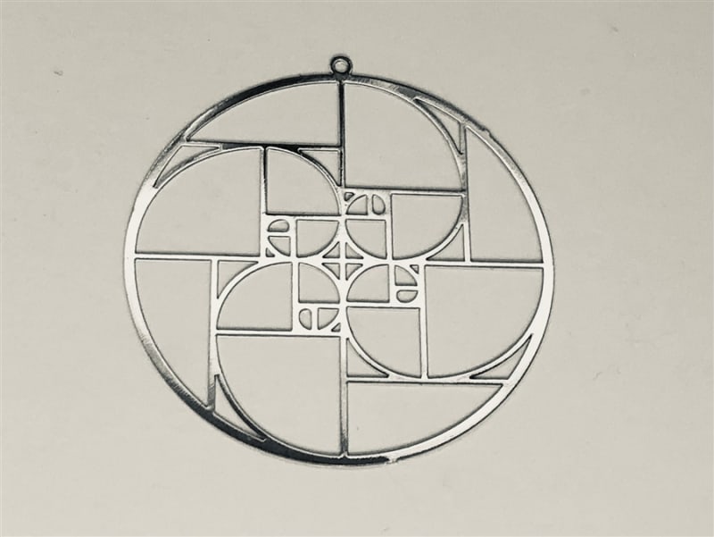 YA-231-S Quadruple Golden Ratio 2" Grid silver plated