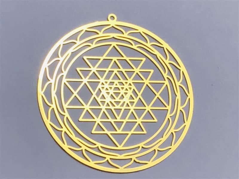 YA-248c Circle cut out Sri Yantra 2" Grid