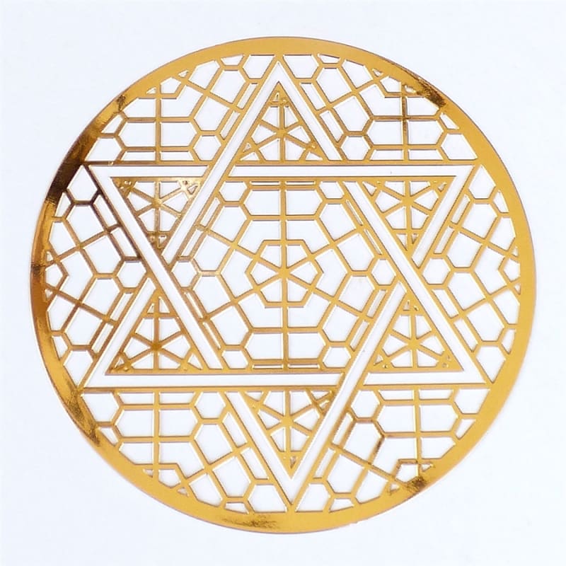 YA-71 Star Of David 18K Gold Plated Healing Grid