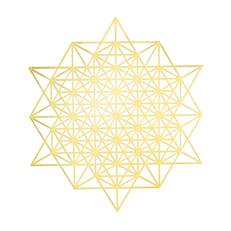 18k gold plated Hexagonal Star Grid