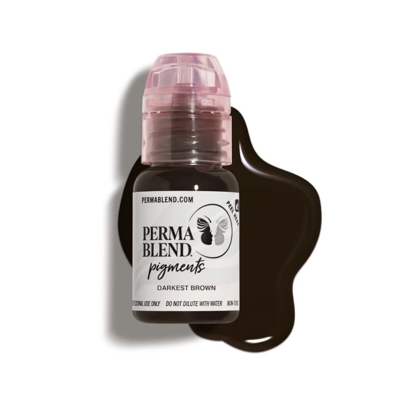 Perma Blend Darkest Brown pigment bottle – ultra-deep brown eyebrow tattoo pigment for bold, defined, and long-lasting permanent makeup results Perma Blend Darkest Brown pigment bottle – ultra-deep brown eyebrow tattoo pigment for bold, defined, and long-lasting permanent makeup results