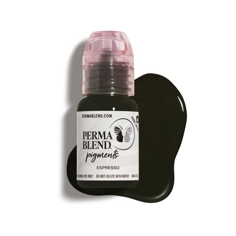 Perma Blend Espresso pigment bottle – rich dark brown eyebrow tattoo pigment for bold, defined permanent makeup results Perma Blend Espresso pigment bottle – rich dark brown eyebrow tattoo pigment for bold, defined permanent makeup results