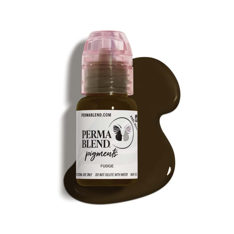 Perma Blend Fudge pigment bottle – deep neutral brown eyebrow tattoo pigment for natural, defined, and long-lasting permanent makeup results Perma Blend Fudge pigment bottle – deep neutral brown eyebrow tattoo pigment for natural, defined, and long-lasting permanent makeup results
