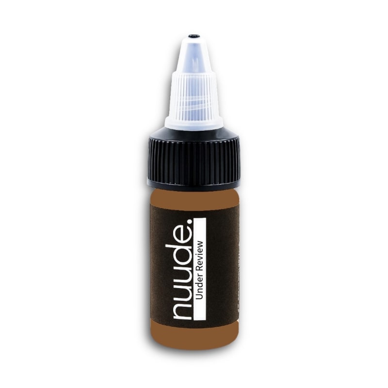 Nuude Under Review paramedical tattoo pigment â€“ deep brown tone for scar camouflage, areola tattooing, and color correction on dark skin