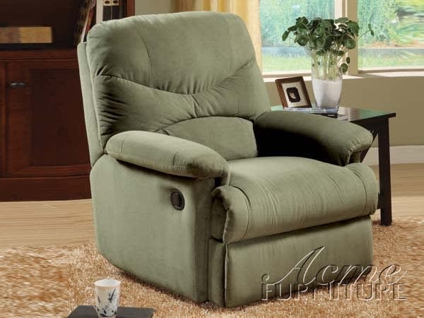 Arcadia Sage Microfiber Recliner by Acme - 00630