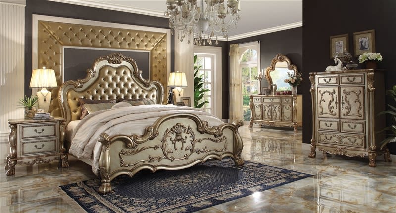 Dresden 6 Piece Bedroom Set in Gold Patina Finish by Acme - 23160