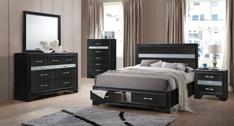 Naima 4 Piece Youth Bedroom Set in Black Finish by Acme - 25910