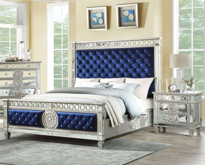 Varian Bed in Silver Finish by Acme - 26150Q