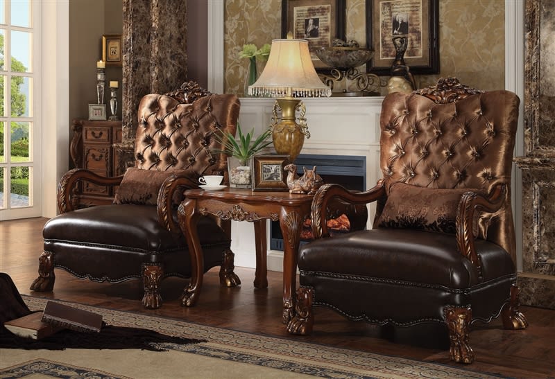 Dresden 2 Piece Chair Set in Cherry Oak Finish by Acme - 52097-S