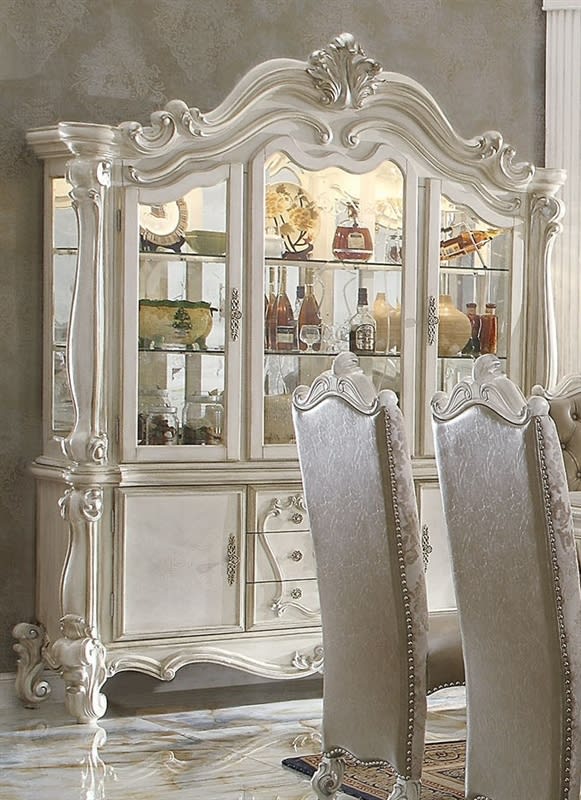 Versailles Buffet and Hutch in Bone White Finish by Acme - 61134
