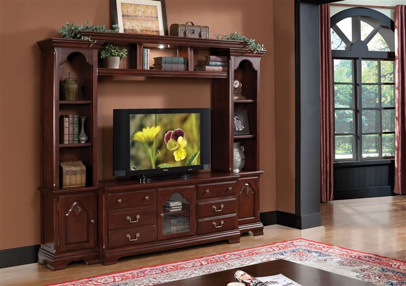 Hercules Entertainment Center in Cherry Finish by Acme - 91110