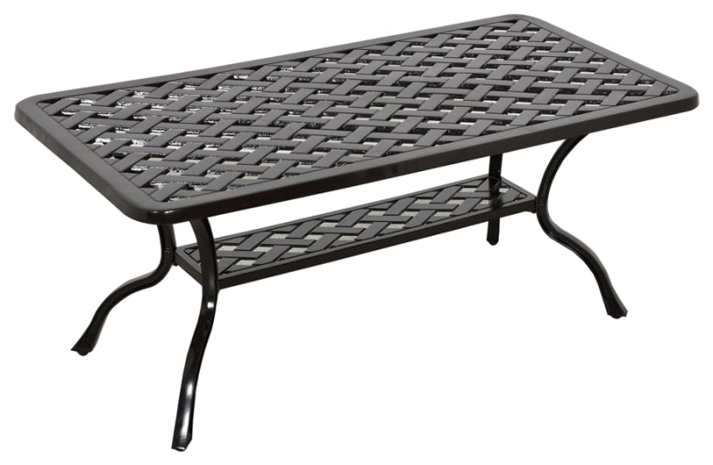 Savannah Outdoor Coffee Table in Brown Bronzed Powder Coat Finish by Bridgeton Moore - AFD-10336552