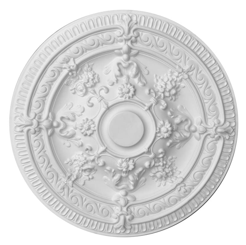 Scroll Rose Chandelier Ceiling Medallion in White Finish by AFD Home - AFD-10711367