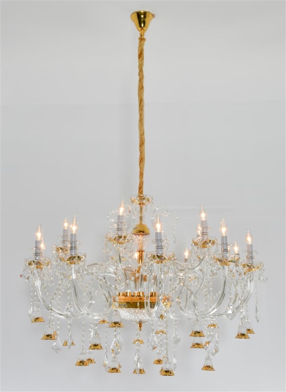 Bell Crystal Chandelier in Gold and Clear Crystal Finish by AFD Home - AFD-10861701