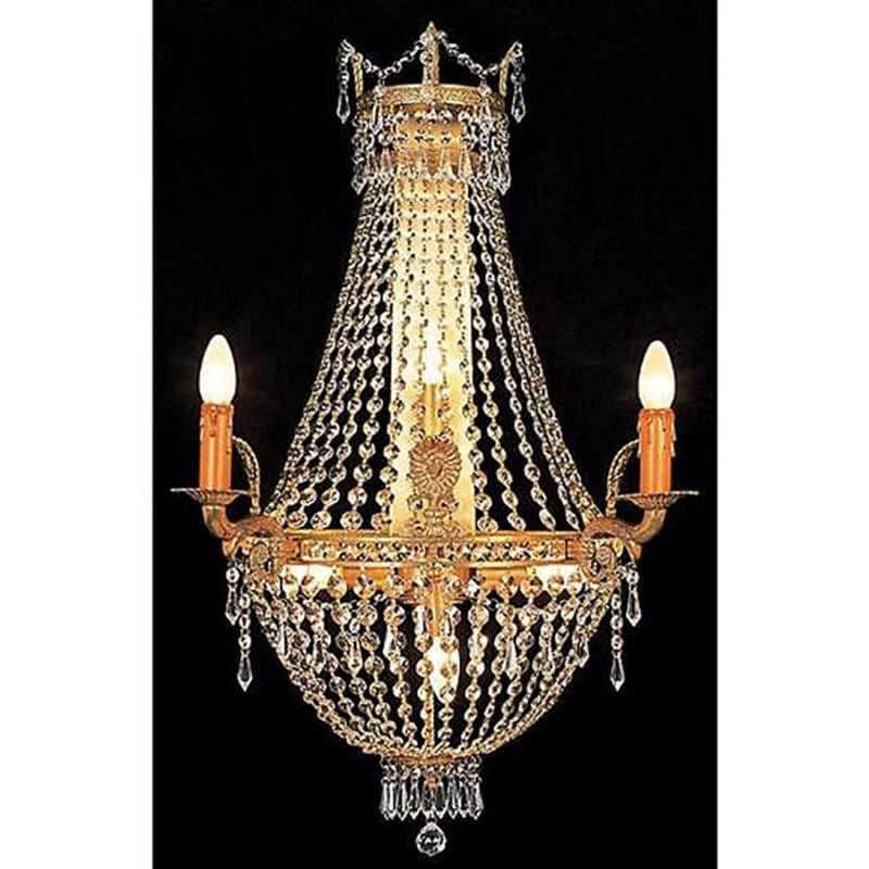 Gilt Crystal Chandelier Sconce in Clear Finish by AFD Home - AFD-11175113