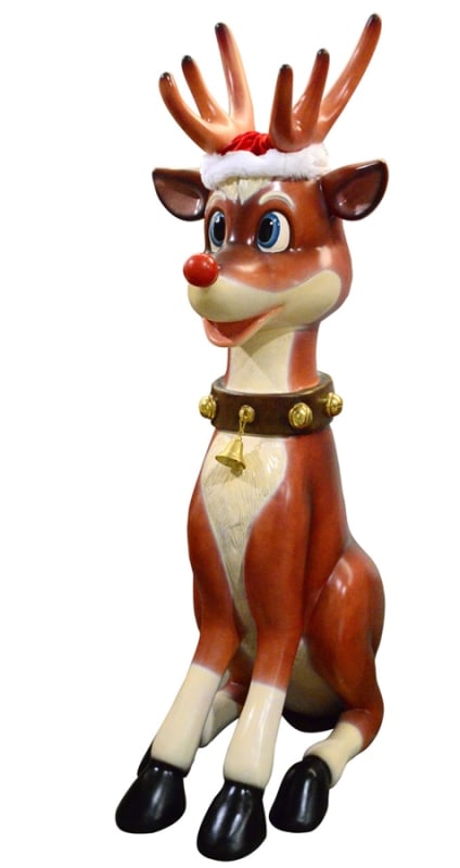 Majestic Funny Reindeer 7ft in Hand-Painted Multicolored Finish by AFD Home - AFD-11201115