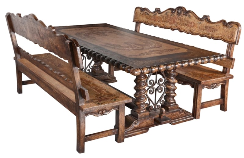 Belruse 3 Piece Bench Dining Room Set in Brown Finish by AFD Home - AFD-11240122