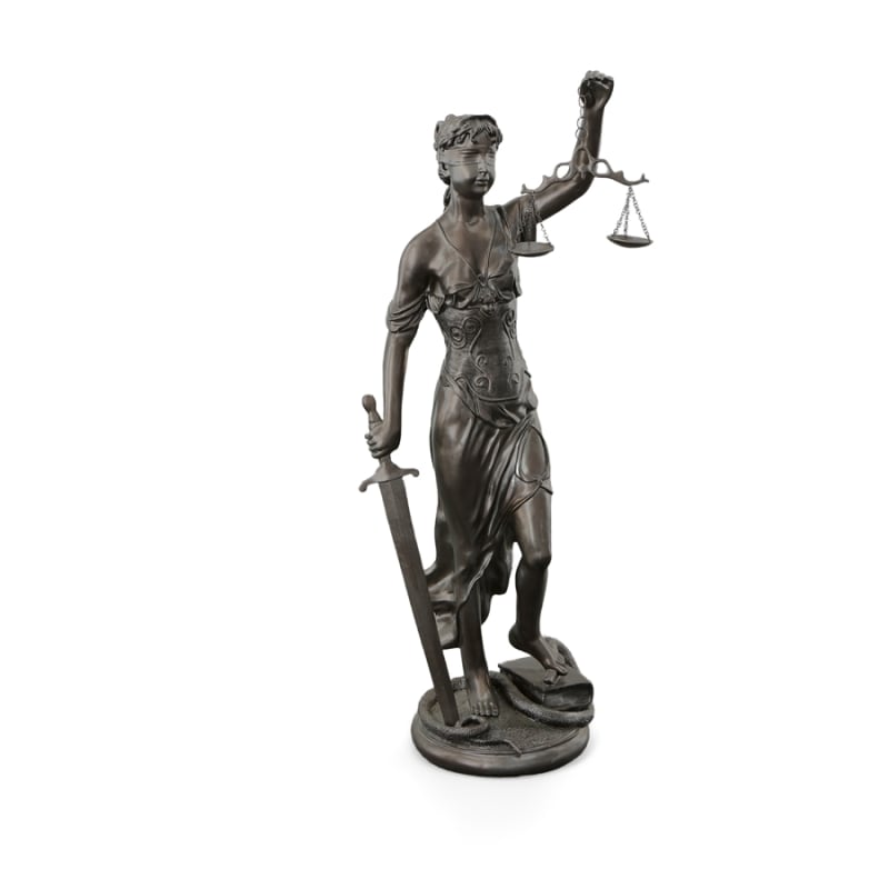 Lady Blind Justice Sculpture in Bronze Tone Finish by AFD Home - AFD-12005883