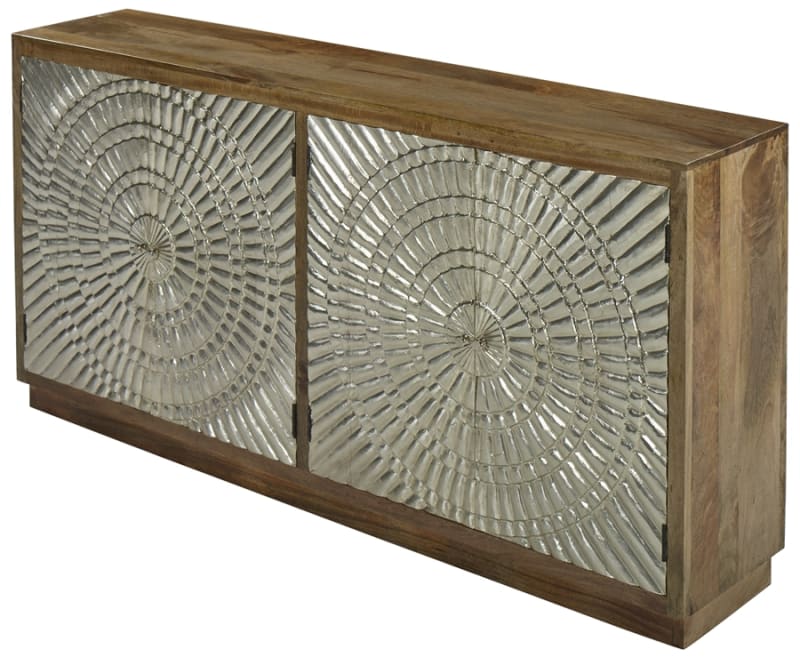 Modern Mango Aluminum Credenza Cabinet in Brown Finish by AFD Home - AFD-12009368