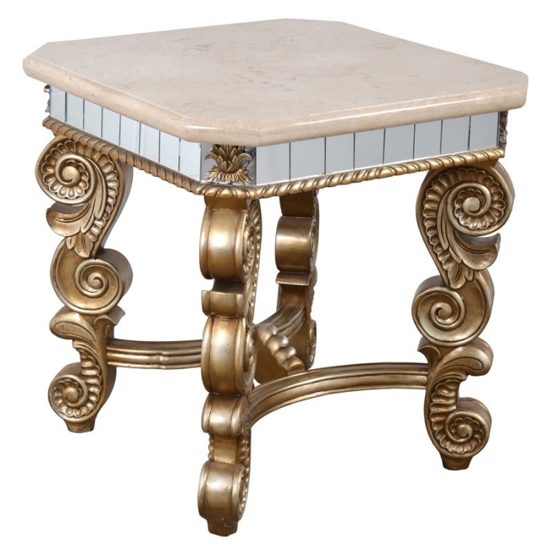Platine Bella Accent Table in Antiqued Silver Finish by AFD Home - AFD-12011265
