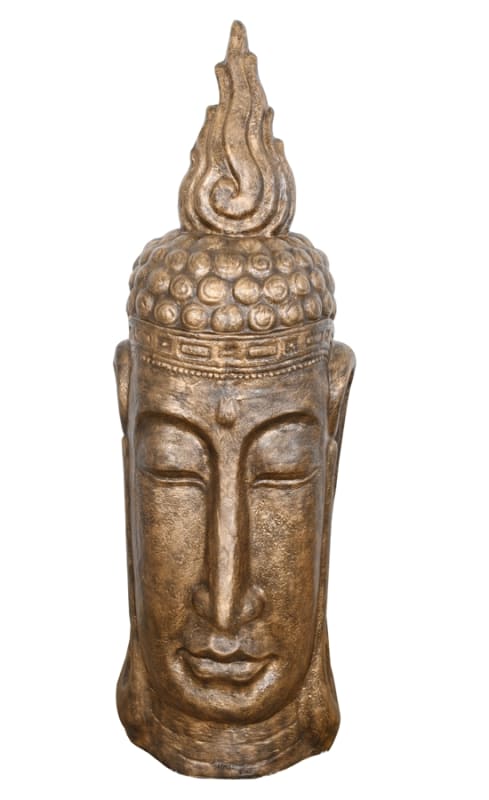 Long Buddha Head in Glossy Gold and Black Finish by AFD Home - AFD-12015814