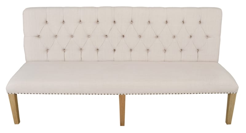 Inverness Farmhouse Bench in Neutral Linen with Light Tone Finish by AFD Home - AFD-12016147