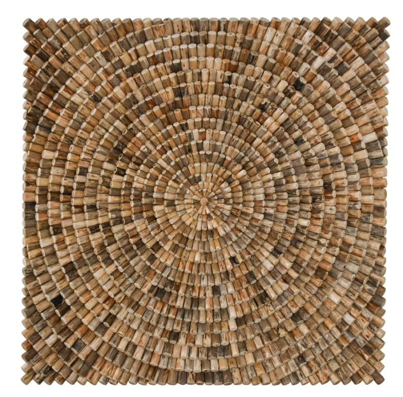 Large Wood Wall Art Square in Natural Wood Tones Finish by AFD Home - AFD-12017076