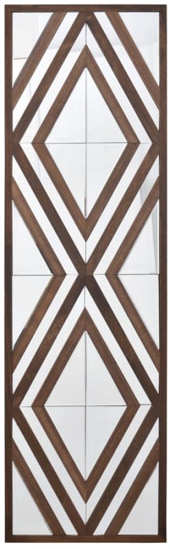 Aspen Modern Double Diamond Mirror in Dark Wood Finish by AFD Home - AFD-12018074