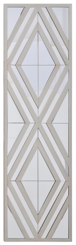 Aspen Diamond Mirror in Silver Leaf Finish by AFD Home - AFD-12018075