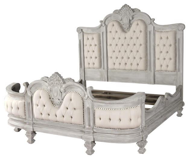 Mystique Mahogany Royale Bed King in Gray Finish by AFD Home - AFD-12018188