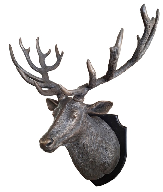 Imperial Grand Stag Head Wall Decor in Hand-Painted Bronze Tone Finish by AFD Home - AFD-12018283