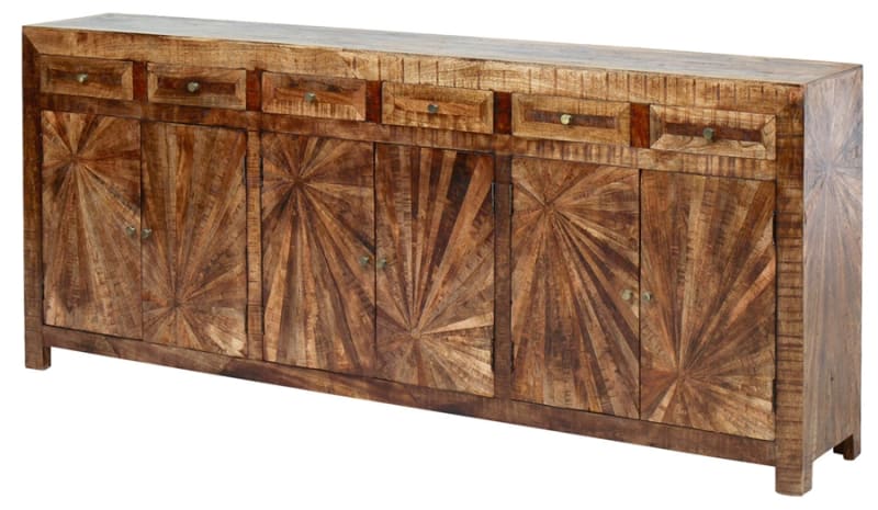 Mango Wood 6 Door Sideboard in Satin Sheen Finish by AFD Home - AFD-12020159