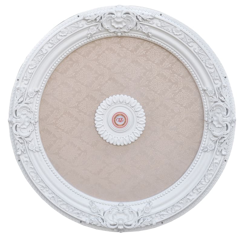 Blanco Round Chandelier Ceiling Medallion in Neutral White and Beige Finish by AFD Home - AFD-12020504
