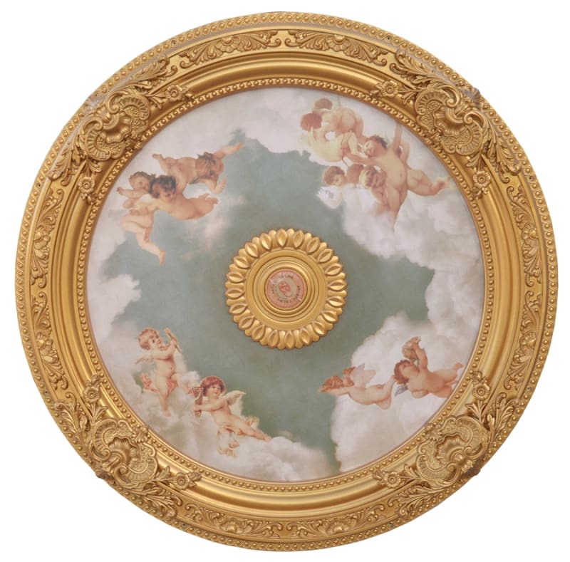 Cherubs Sky Round Chandelier Ceiling Medallion in Multi-Colored Finish by AFD Home - AFD-12020506