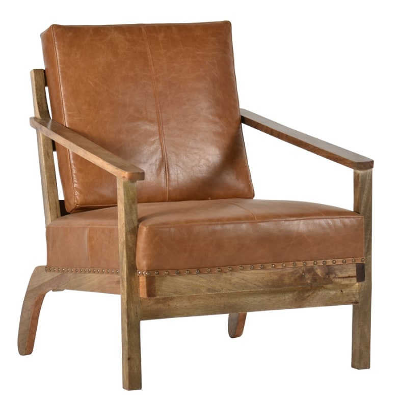 Mountain Tannery Leather Lucca Adirondack Chair in Top Grain Leather Finish by AFD Home - AFD-12020930