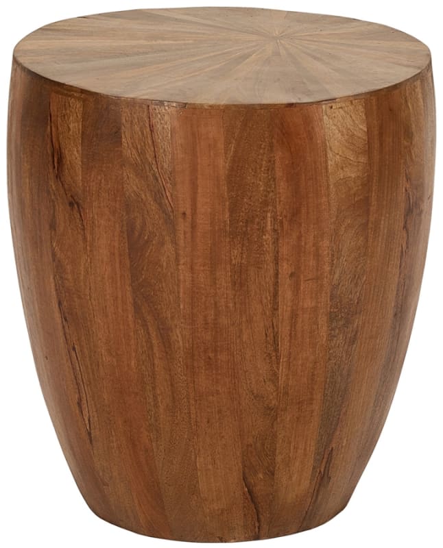 Mango Wood Cayley Round Lamp Table in Natural Finish by AFD Home - AFD-12021004