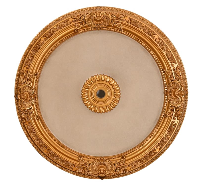 Round Ceiling Medallion in Beige and Golden Finish by AFD Home - AFD-12023903