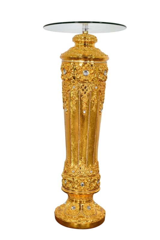 47 Inch Pedestal Table in Golden Finish by AFD Home - AFD-12024914