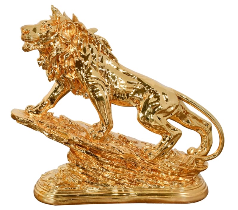 Lion's Pride Sculpture in Gold Finish by AFD Home - AFD-12024969