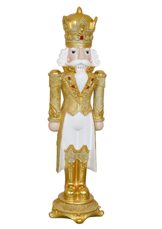 Gold Nutcracker in White and Gold Finish by AFD Home - AFD-12025190