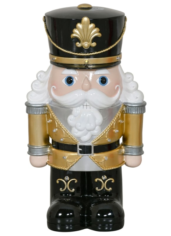 Nutcracker with LED lights in Black and Gold Finish by AFD Home - AFD-12025191
