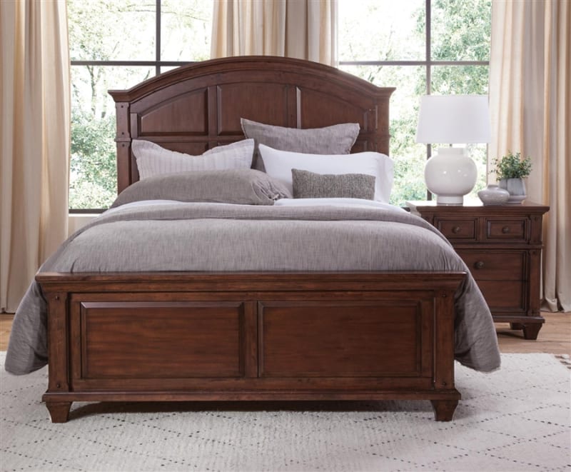 Sedona Queen Bed in Cinnamon Cherry Finish by American Woodcrafters - AME-2400-50PAN